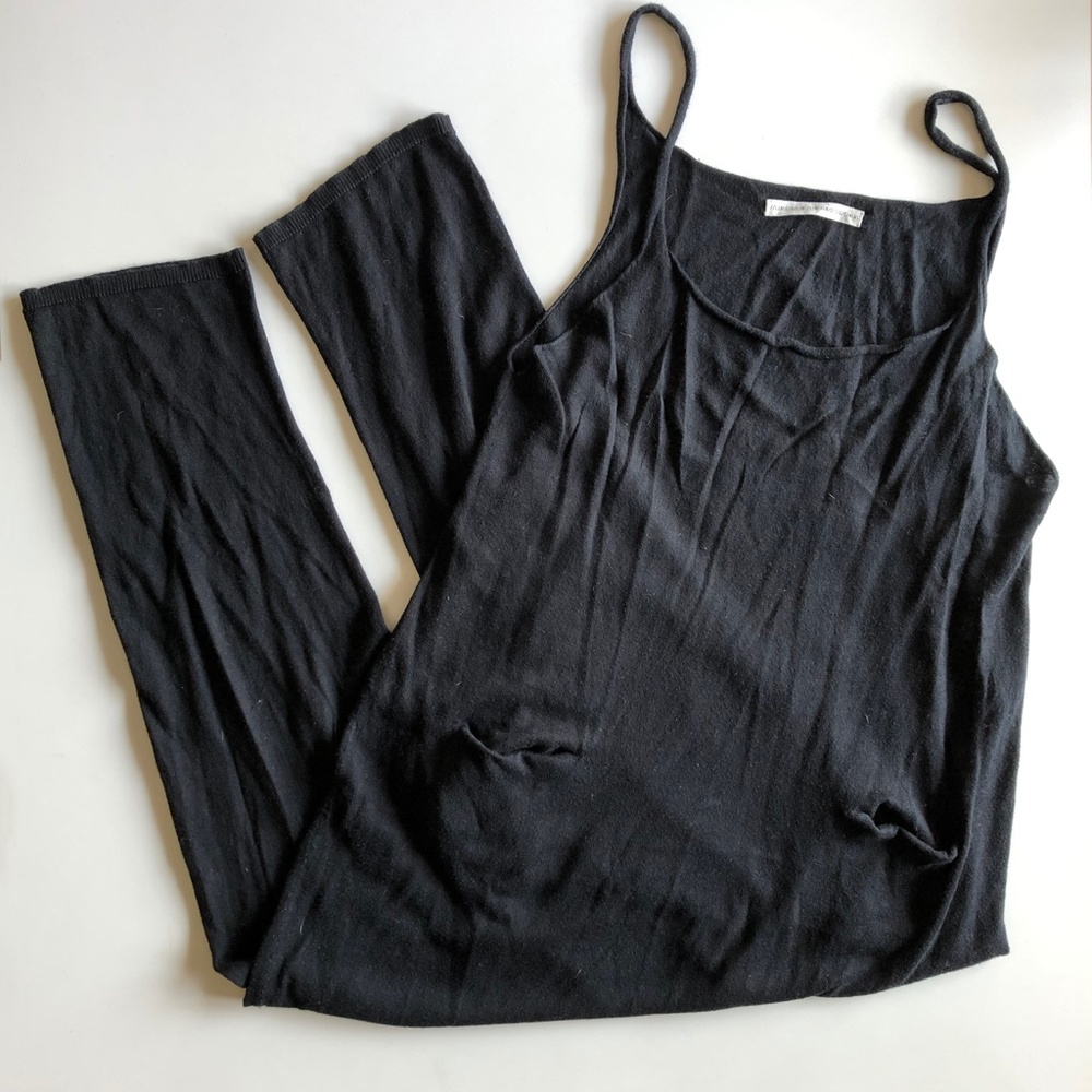 Lauren Manoogian Black Ribbed Jumpsuit Romper